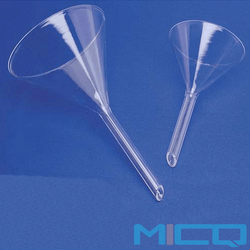 Clear Laboratory Cone Quartz Funnels