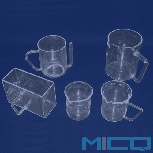 All kinds of Quartz Beakers and Containers