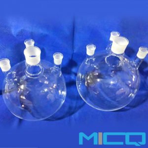 four vertical neck flat bottom distilling flask 02