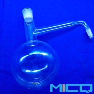 round bottom distilling flask with branched pipe