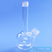 Fused Quartz Glass Flask with Thread