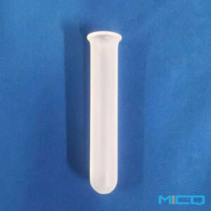 Custom Thick Wall Quartz Glass Sealed & Flanged Tube with Frosted Outer Face
