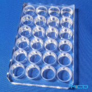 Kundenspezifische 24-Well-Platte aus Quarzglas mit einzeln versiegelter Kappe-2