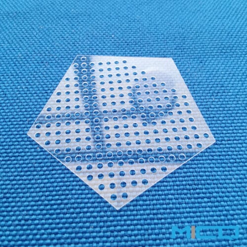 Super Thin 0.2mm of Quartz Glass Plates with tens of Laser Drilling Holes 1mm 02