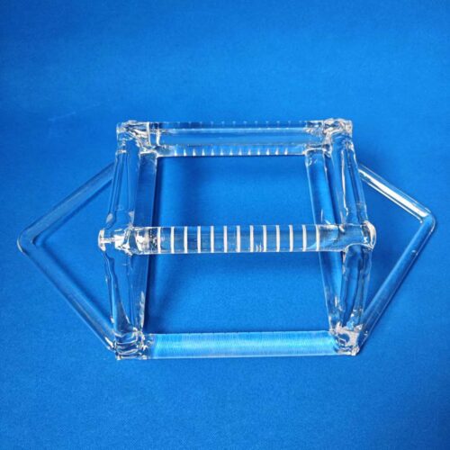 Quartz Wafer Boat / Long Quartz Carrier / Wafer Glass Holder with Two handles