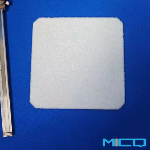 Large Size Square Quartz Frits / Rectangle Glass Sinters / Porous Fritted Plates with Corner Cut 2