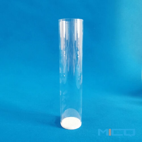 Fused Quartz Frit: Τηγανισμένος δίσκος συγκολλημένος στο άκρο του σωλήνα χαλαζία 4