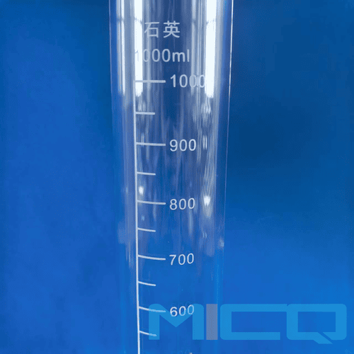 Customized 1L Large Capacity Quartz Graduated Cylinder with Frosted Scale 3