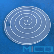 CNC Engraving Spiral Thread Quartz Glass Disc 2