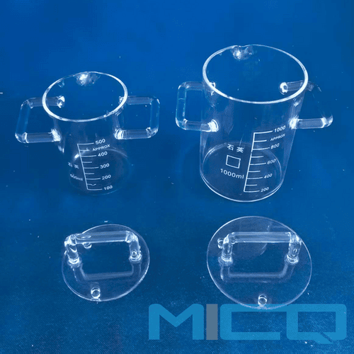 Larger and Thick Quartz Glass Beaker:Container:Tank with Scale 1