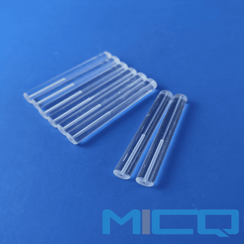 Quartz Glass Capillary with Bell Mouth for Threading Optical Fiber