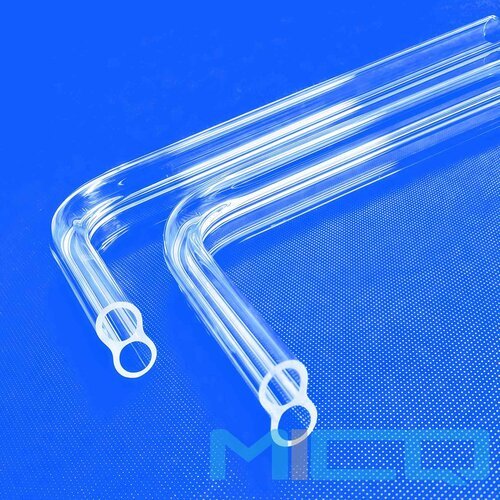 Custom Fabrication U-shaped Double Bore Quartz Tube 1