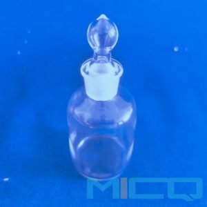 Custom Fused Silica Reagent Bottle with Quartz Glass Plug 1