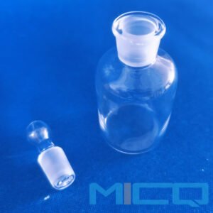 Custom Fused Silica Reagent Bottle with Quartz Glass Plug 2
