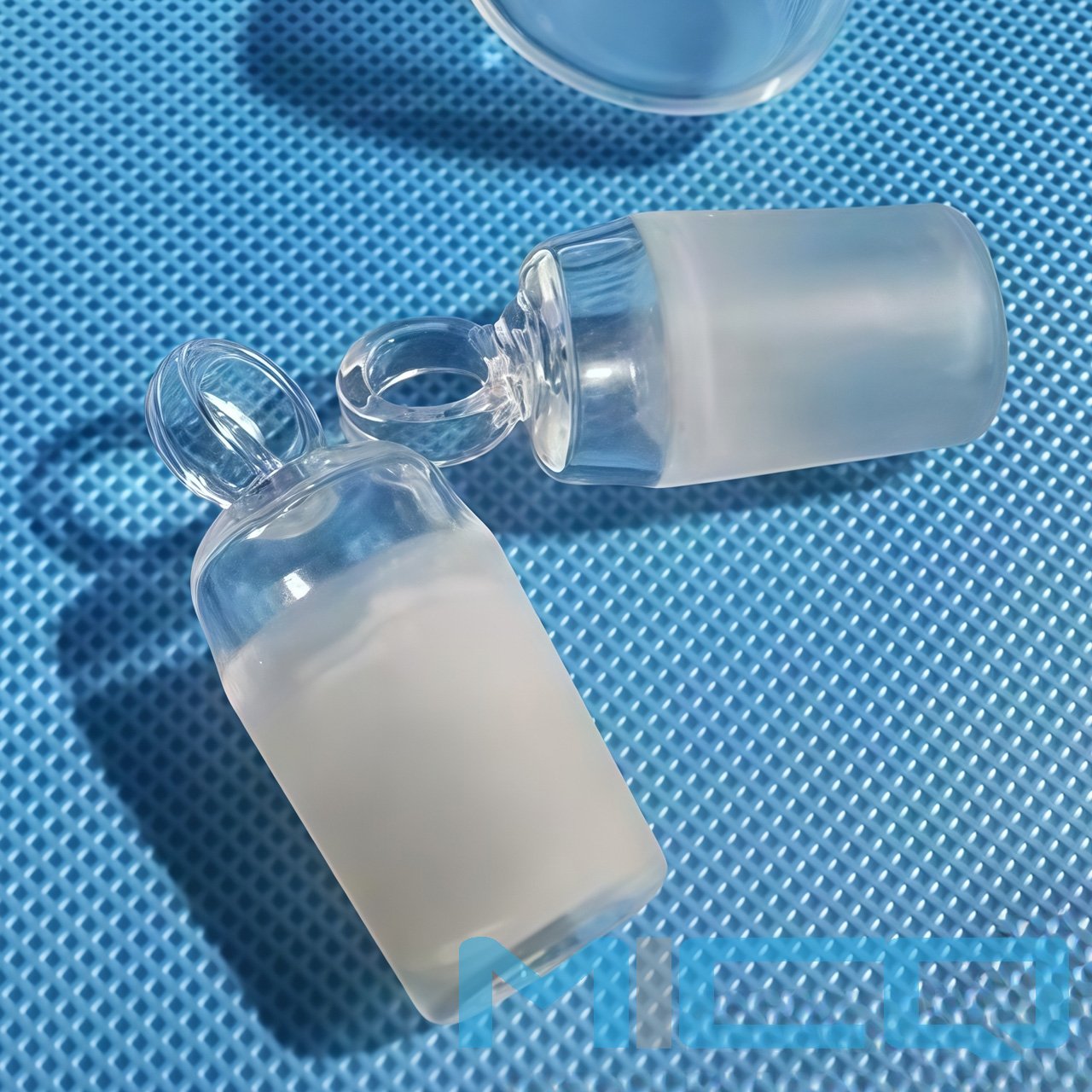 Custom Fused Quartz Glass Reagent Bottle with Tapered Standard Ground Joint 2