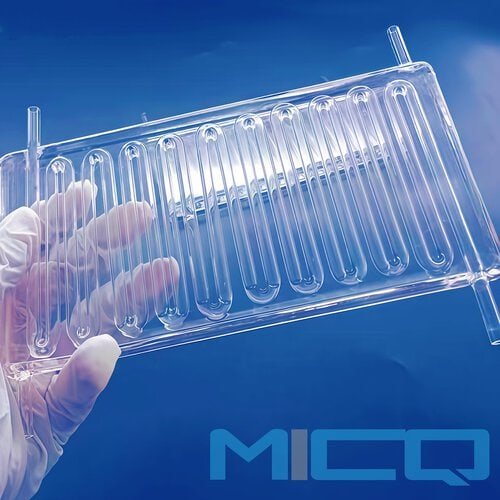 Custom Quartz Flow Cell for Photocatalytic Water-Cooled Thermostatic Microfluidic Degradation 2